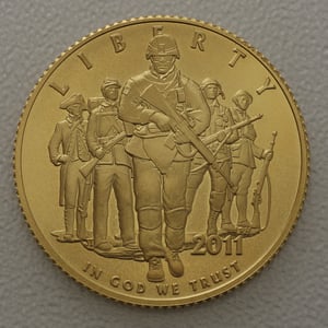 Goldmünze 5 Dollar "US Army" 2011 (USA) - Hauptansicht