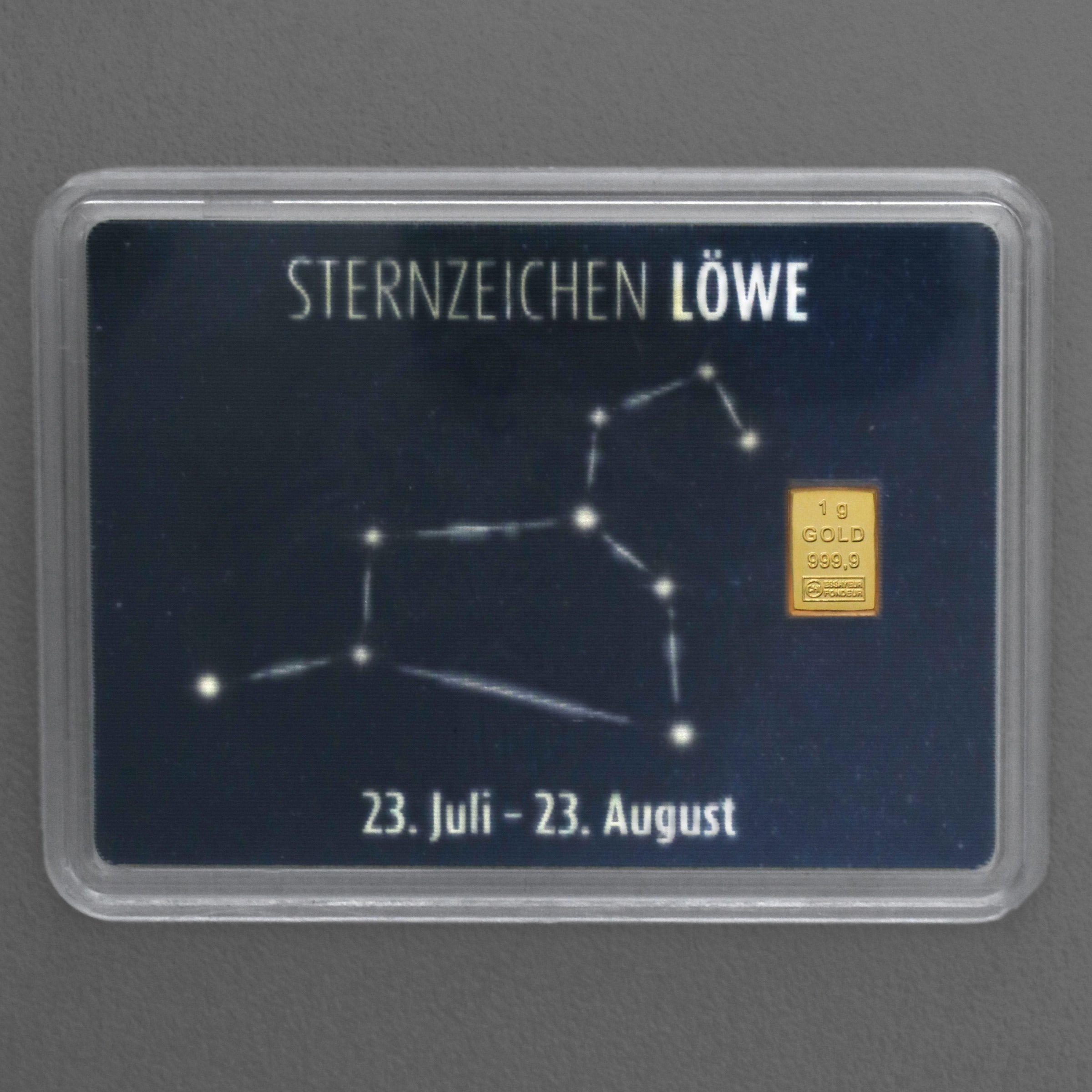 Goldbarren 1g "Sternzeichen: Löwe" (Flip) - Detailansicht 2