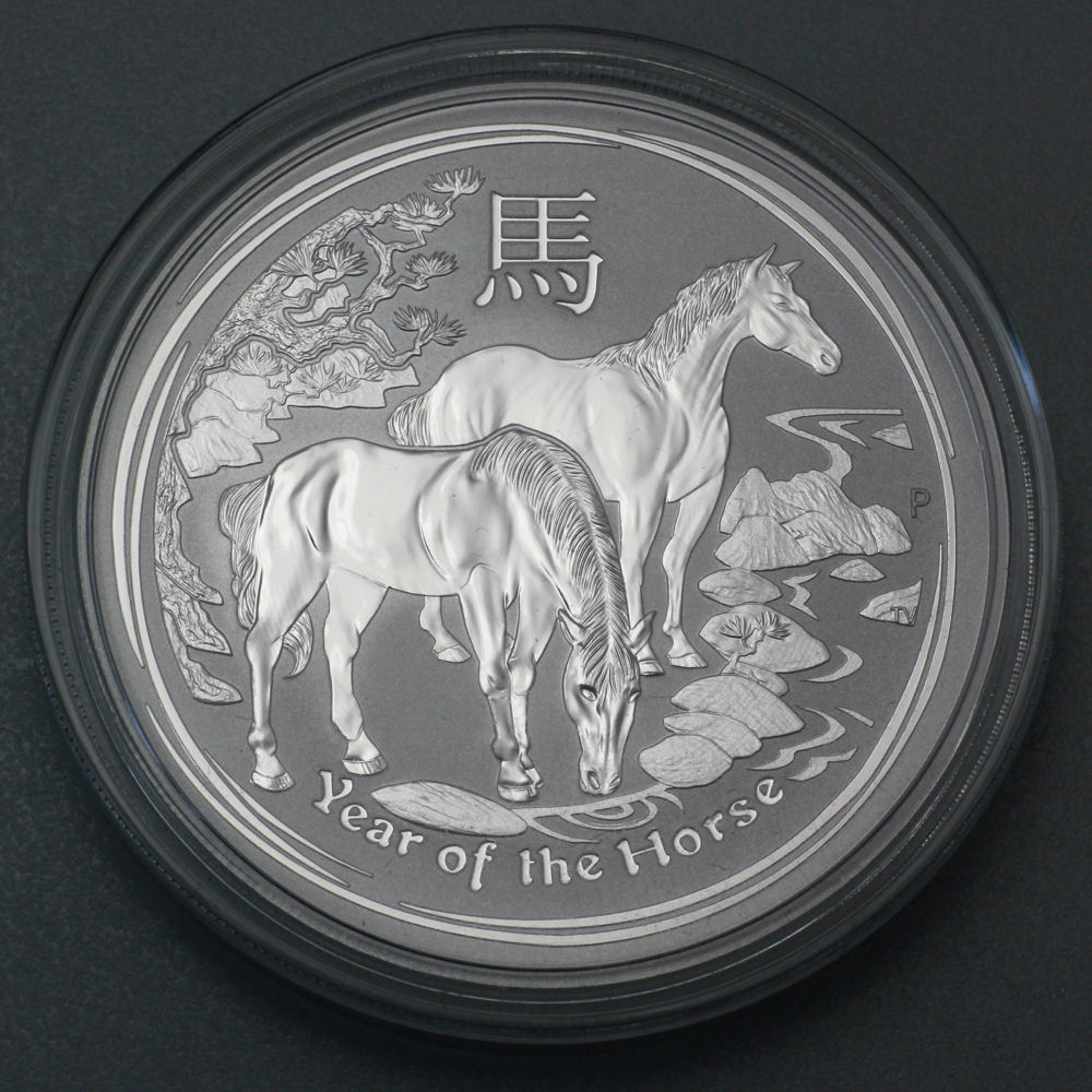 Silbermünze 1oz "Pferd" 2014 Lunar II – Year of the Horse (Australien) - Detailansicht 2