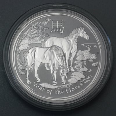 Silbermünze 1oz "Pferd" 2014 Lunar II – Year of the Horse (Australien) - Miniaturansicht 3