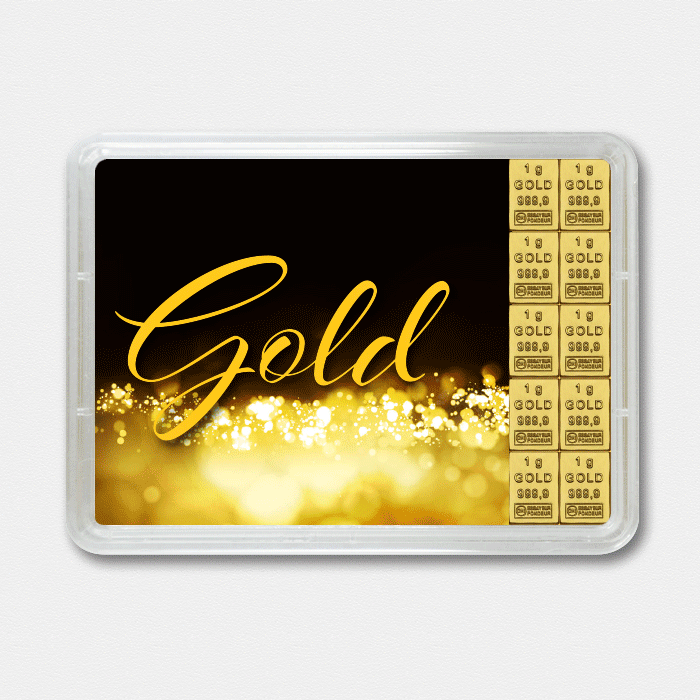 Goldbarren 10g "Gold statt Geld" (Flip) - Hauptansicht