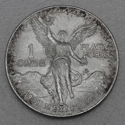 Silbermünze 1oz "Libertad" 1991 (Mexiko) - Miniaturansicht 1