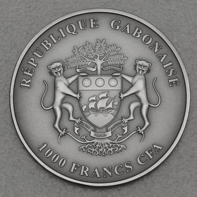 Silbermünze 1oz "Löwe" 2013 (AF) Africa Silver Ounce diff. (Gabun) - Miniaturansicht 2