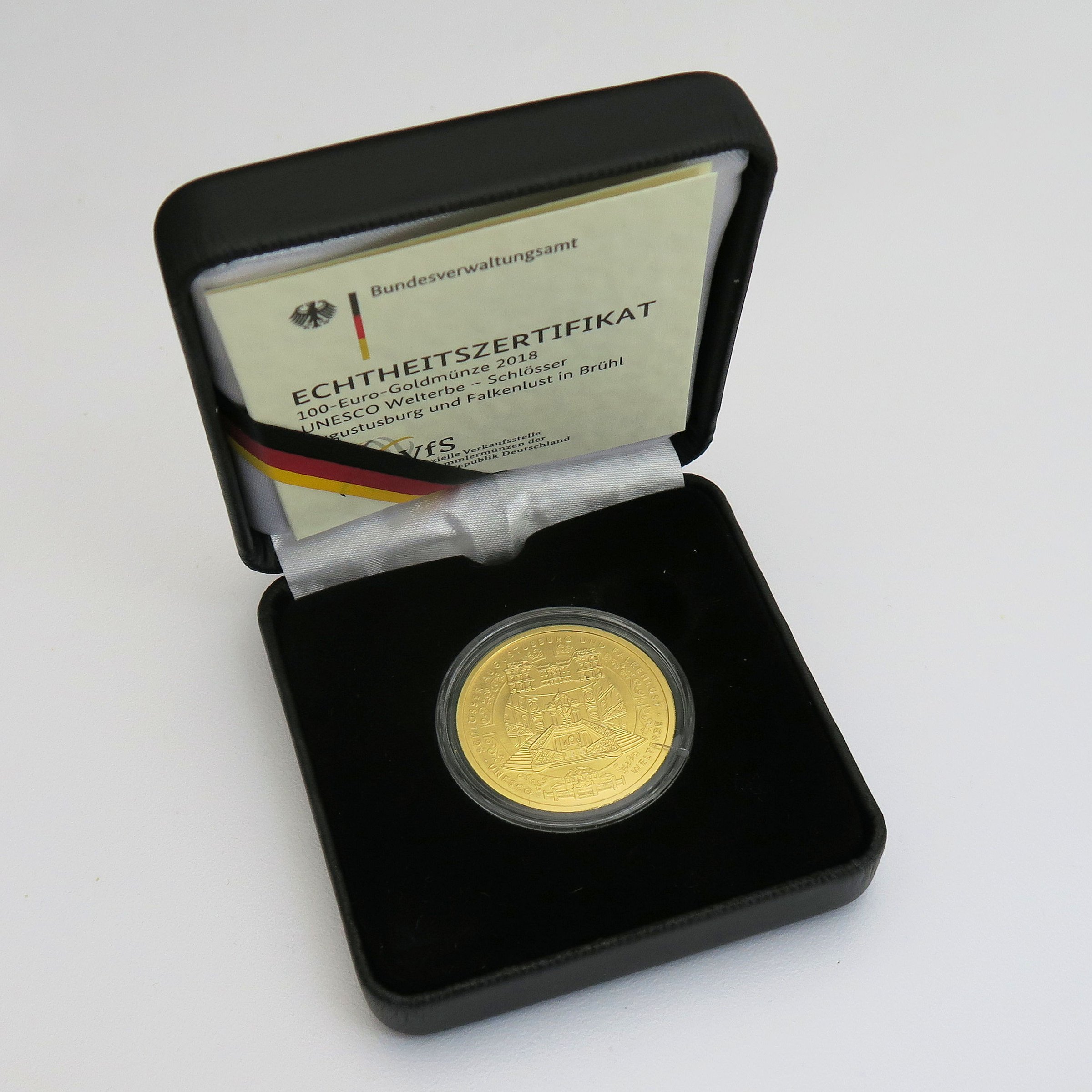 Goldmünze 100 Euro "Augustusburg" 2018 Unesco-Weltkulturerbe (Deutschland) - Detailansicht 2