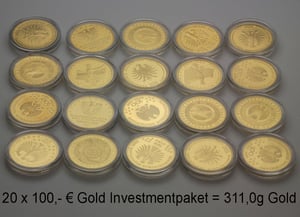 Investmentpaket BRD "20 x 100 Euro Goldmünzen" - Miniaturansicht 2
