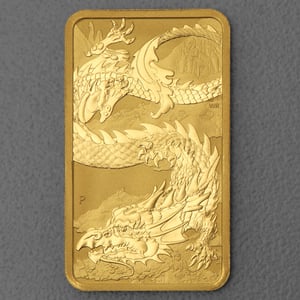 Gold Münzbarren 1oz "Rectangular Dragon" 2023 (Australien) - Hauptansicht