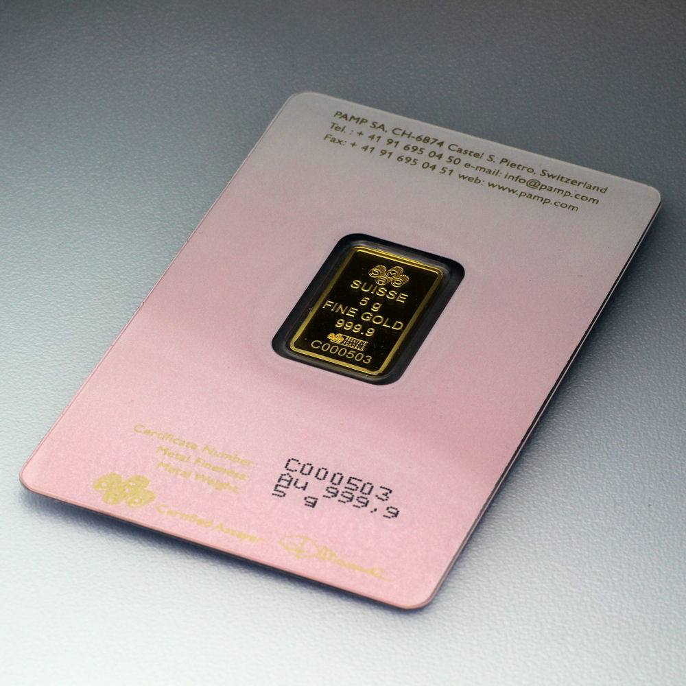 Goldbarren 5g PAMP "Love Always" - Detailansicht 3
