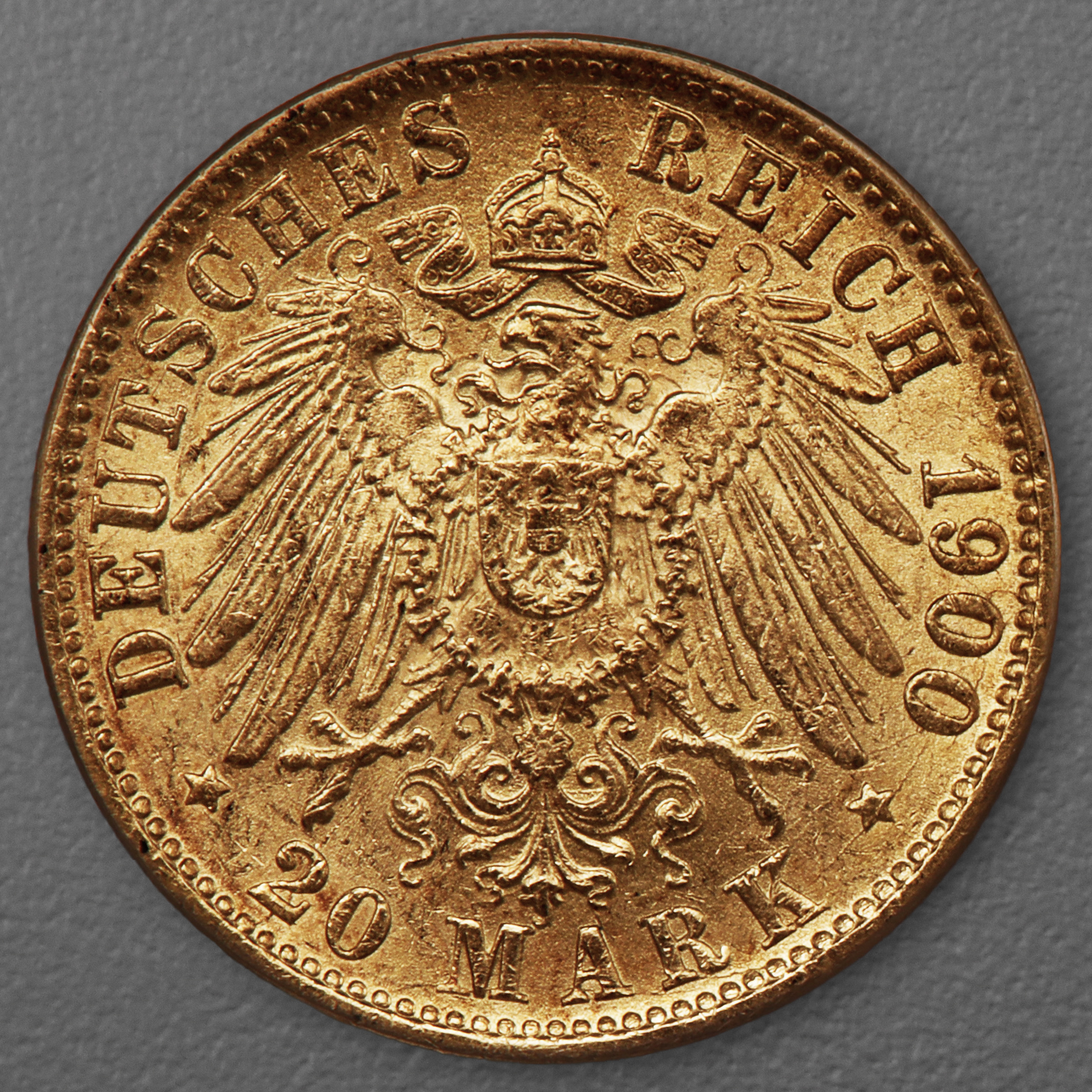 Goldmünze 20 Mark "Stadtwappen Hamburg" 1900-J J.212 (Hamburg) - Detailansicht 1