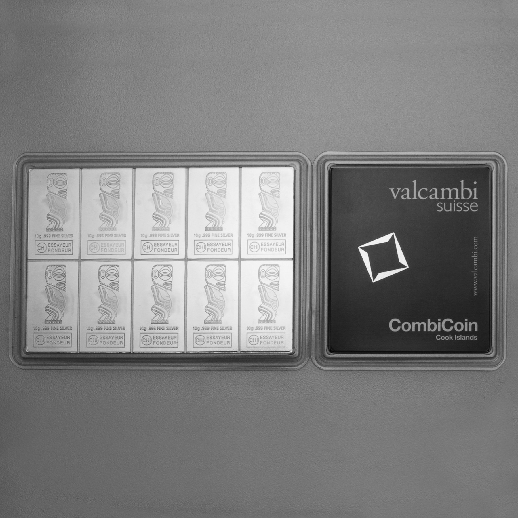 Münztafel 10 x 10g Ag "CombiCoin" 19% (Cook Islands) - Detailansicht 2