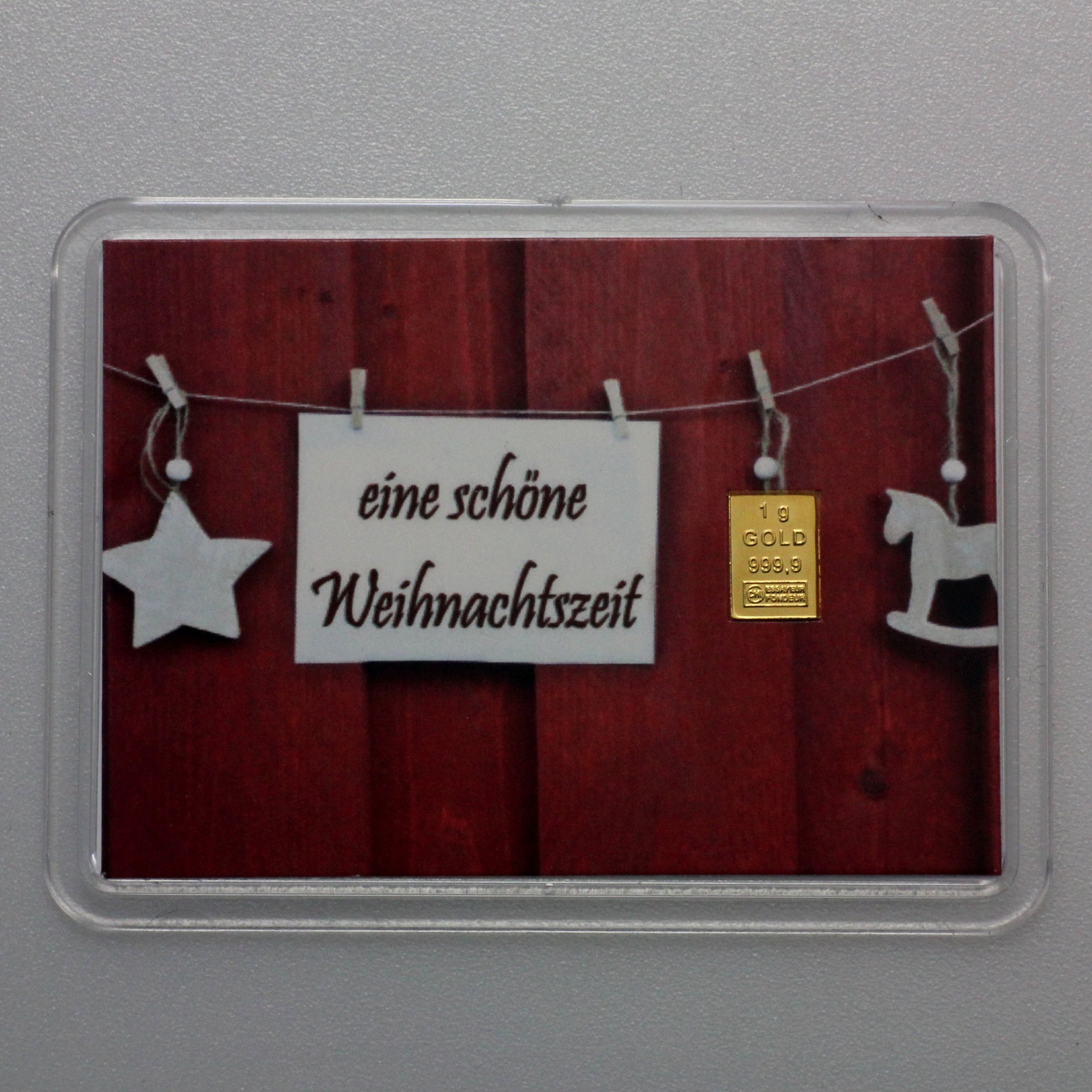 Goldbarren 1g "Schöne Weihnachtszeit" (Motivbox) - Hauptansicht