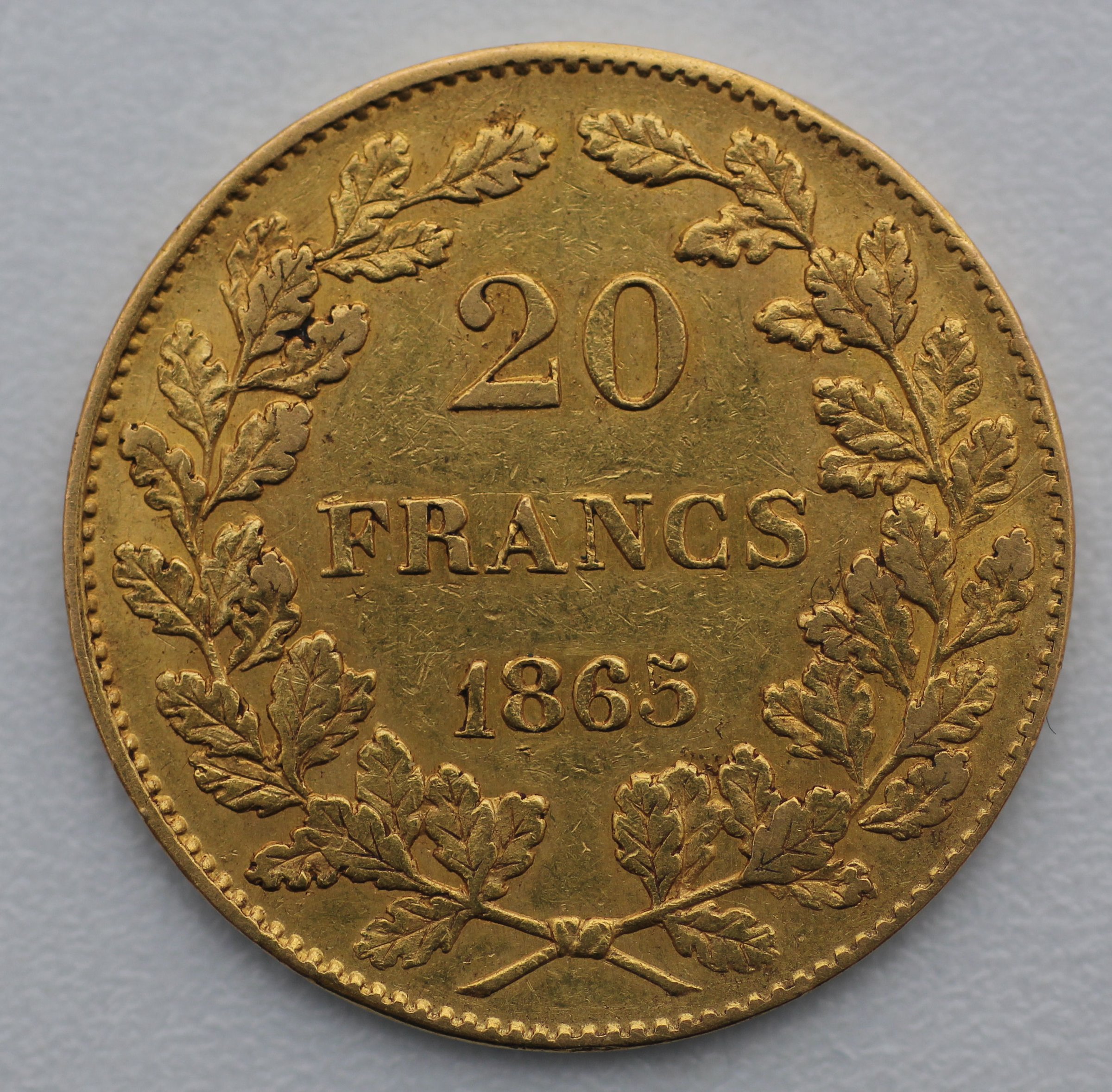 Goldmünze 20 Francs "Leopold Premier" (Belgien) - Detailansicht 1
