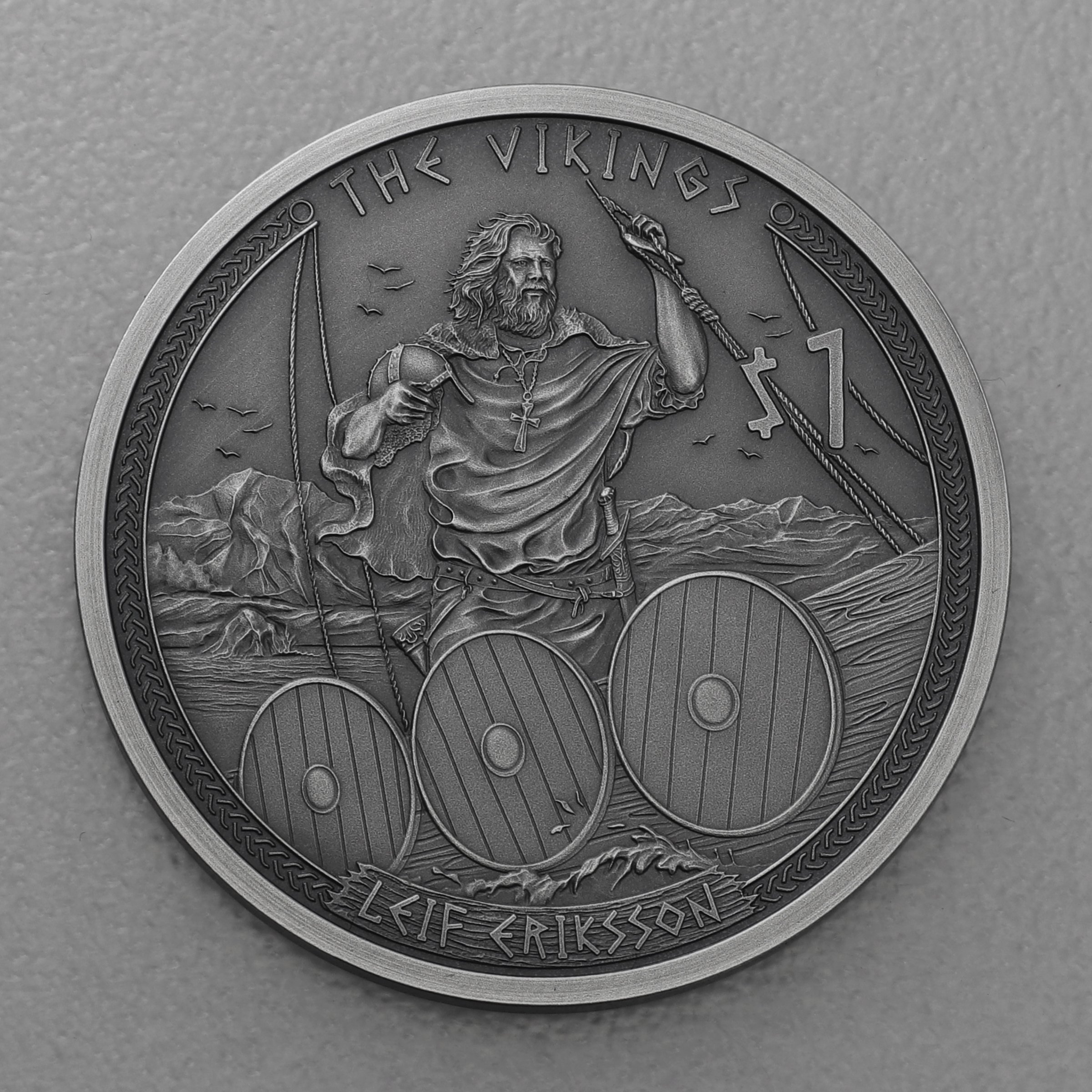 Silbermünze 1/2oz "Leif Eriksson" 2022 (AF) Vikings (Samoa) - Hauptansicht