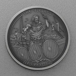 Silbermünze 1/2oz "Leif Eriksson" 2022 (AF) Vikings (Samoa) - Miniaturansicht 1