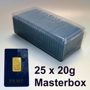 Goldbarren (25x 20g) "Fortuna" PAMP, Masterbox - Hauptansicht