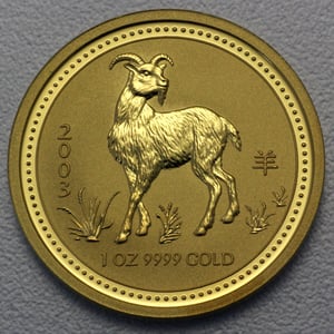 Goldmünze 1oz "Ziege" 2003 Lunar I – Year of the Goat (Australien) - Hauptansicht