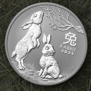 Silbermünze 1oz "Hase" 2023 Lunar III – Year of the Rabbit diff. (Australien) - Miniaturansicht 5