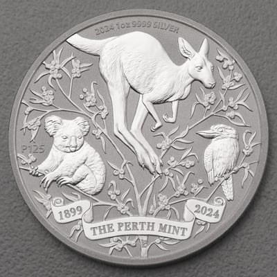 Silbermünze 1oz "The Perth Mint" 2024 125th Anniversary 19% (Australien) - Miniaturansicht 1