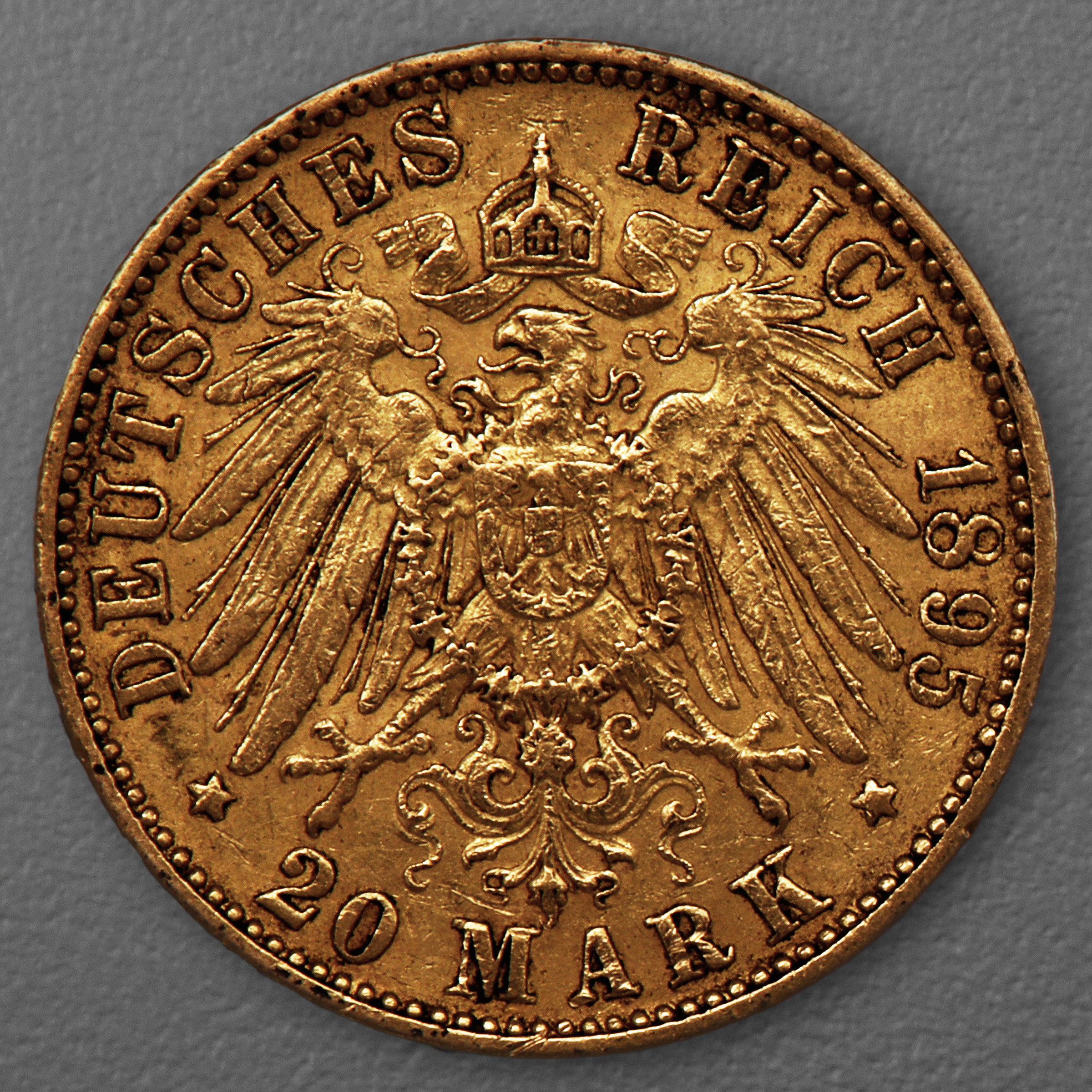 Goldmünze 20 Mark "Stadtwappen Hamburg" 1895-J J.212 (Hamburg) - Detailansicht 1