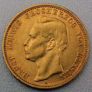 Goldmünze 20 Mark "Ernst Ludwig" 1896-A J.225 (Hessen) - Hauptansicht