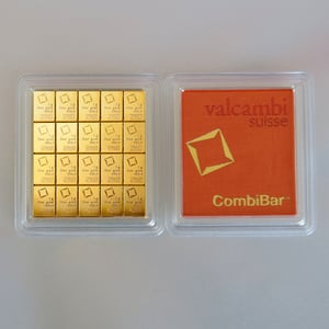 Goldtafel VALCAMBI (20x 1g Au) "CombiBar" - Hauptansicht