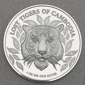 Silbermünze 1oz "Lost Tigers of Cambodia" 2022 (Kambodscha) - Miniaturansicht 1