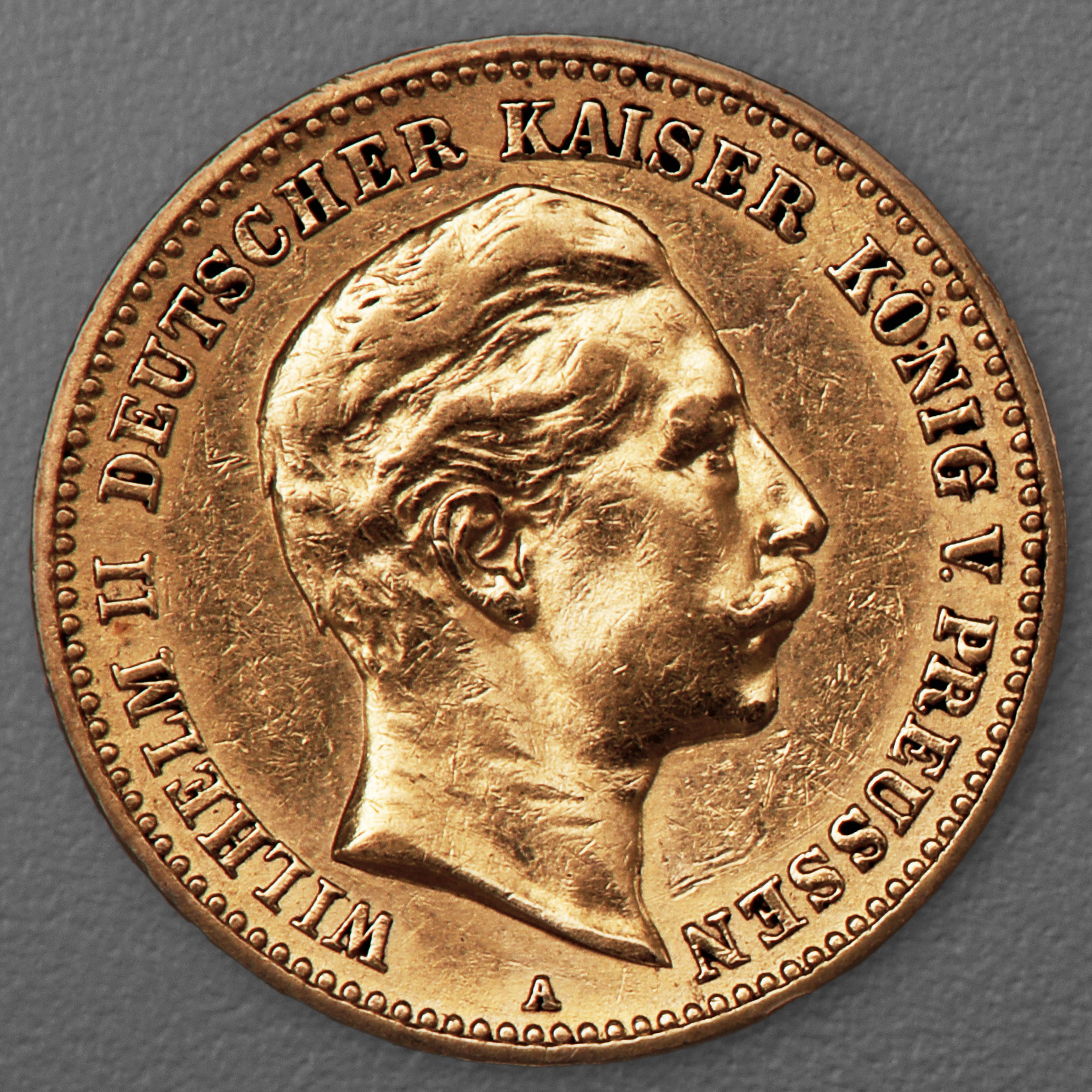Goldmünze 10 Mark "Wilhelm II." 1890-A J.251 (Preußen) - Hauptansicht