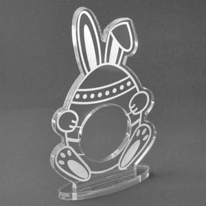 Acrylaufsteller "Osterhase mit Ei" für Medaillen und Münzen - Miniaturansicht 3