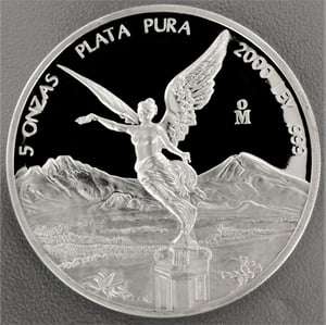 Silbermünze 5oz "Libertad" 2000 (Mexiko) - Miniaturansicht 1
