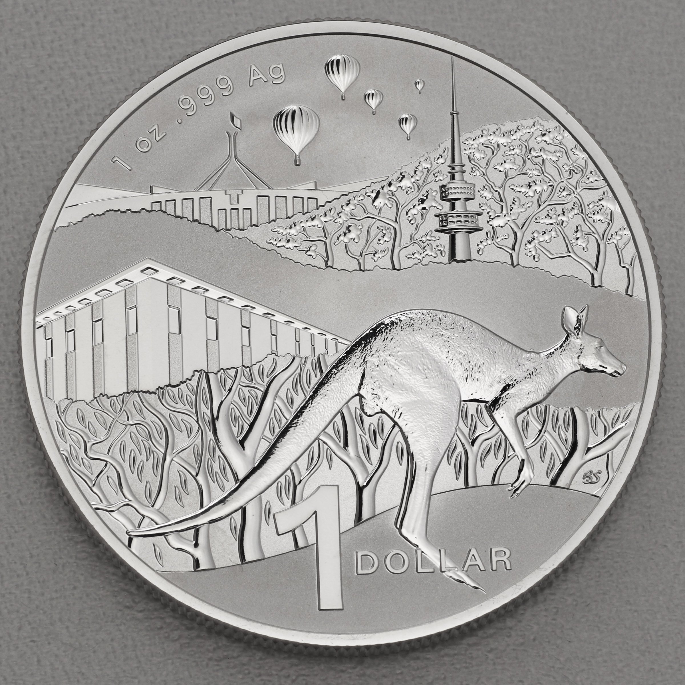 Silbermünze 1oz "Känguru" 2025 Bush Capital - Royal Australian Mint (Australien) - Hauptansicht