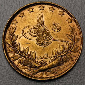 Goldmünze 100 Piaster "Tughra" (Türkei) - Hauptansicht