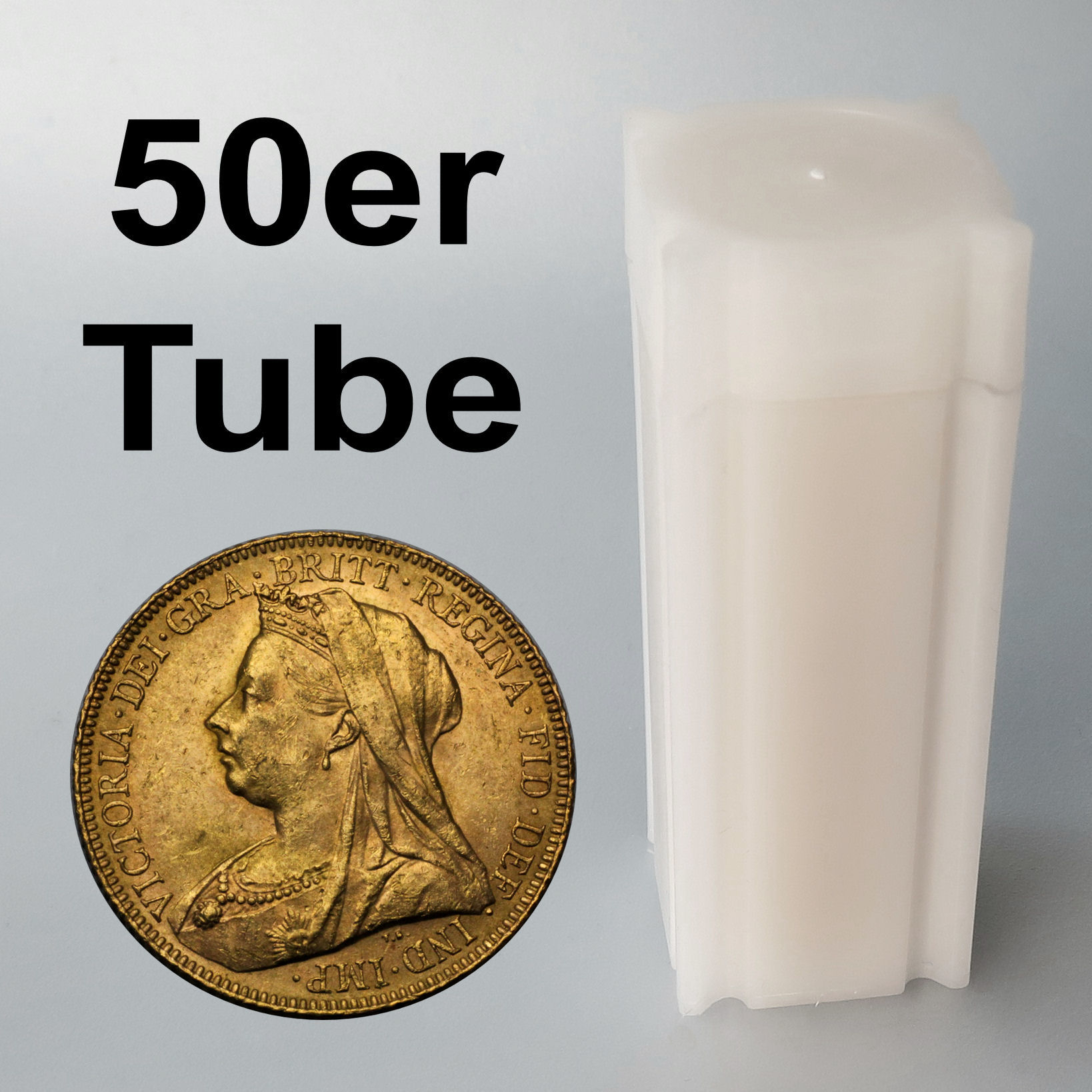 Goldmünze 50 x 1 Sovereign "Victoria" Schleier Tube (Großbritannien) - Hauptansicht
