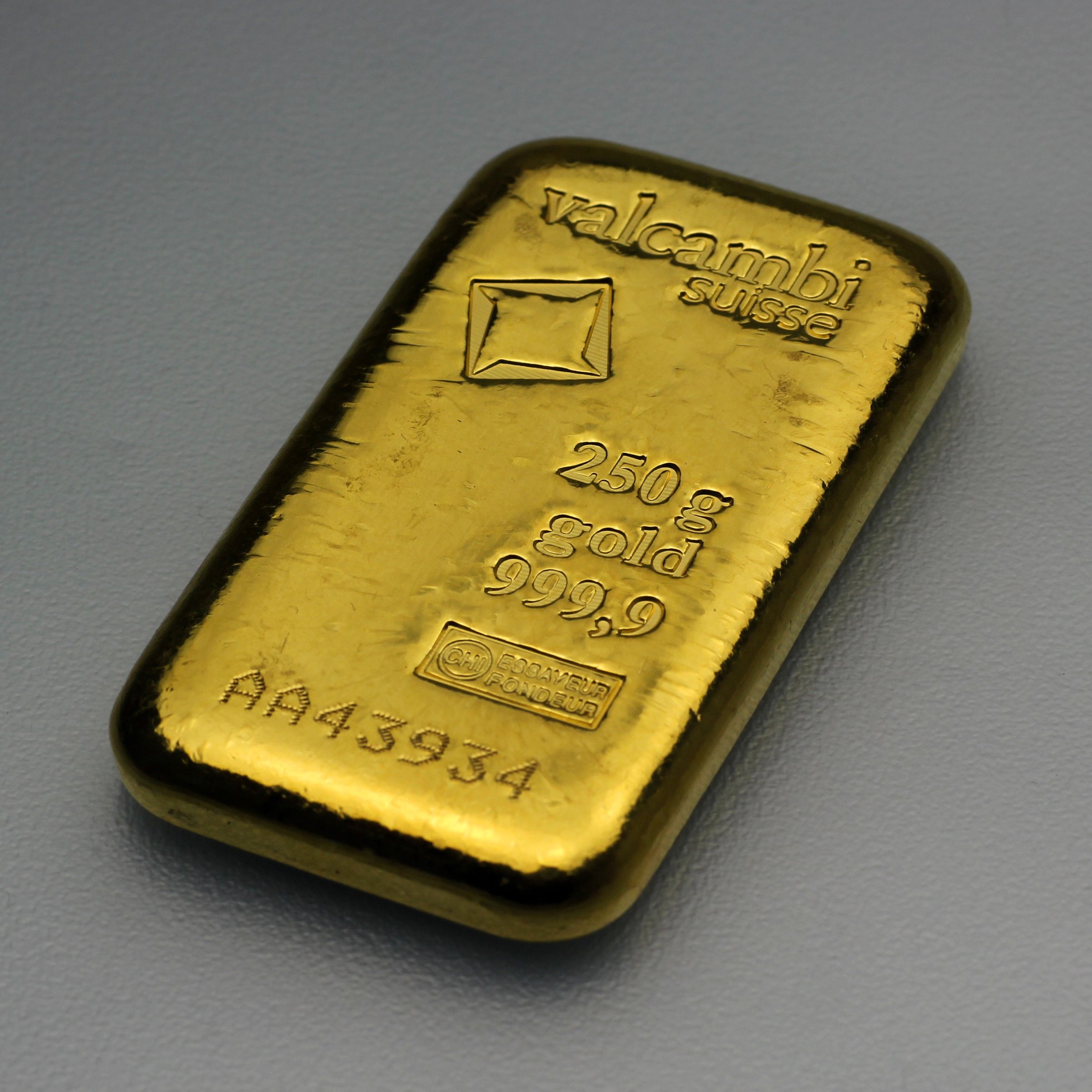Goldbarren 250g VALCAMBI gegossen - Detailansicht 1