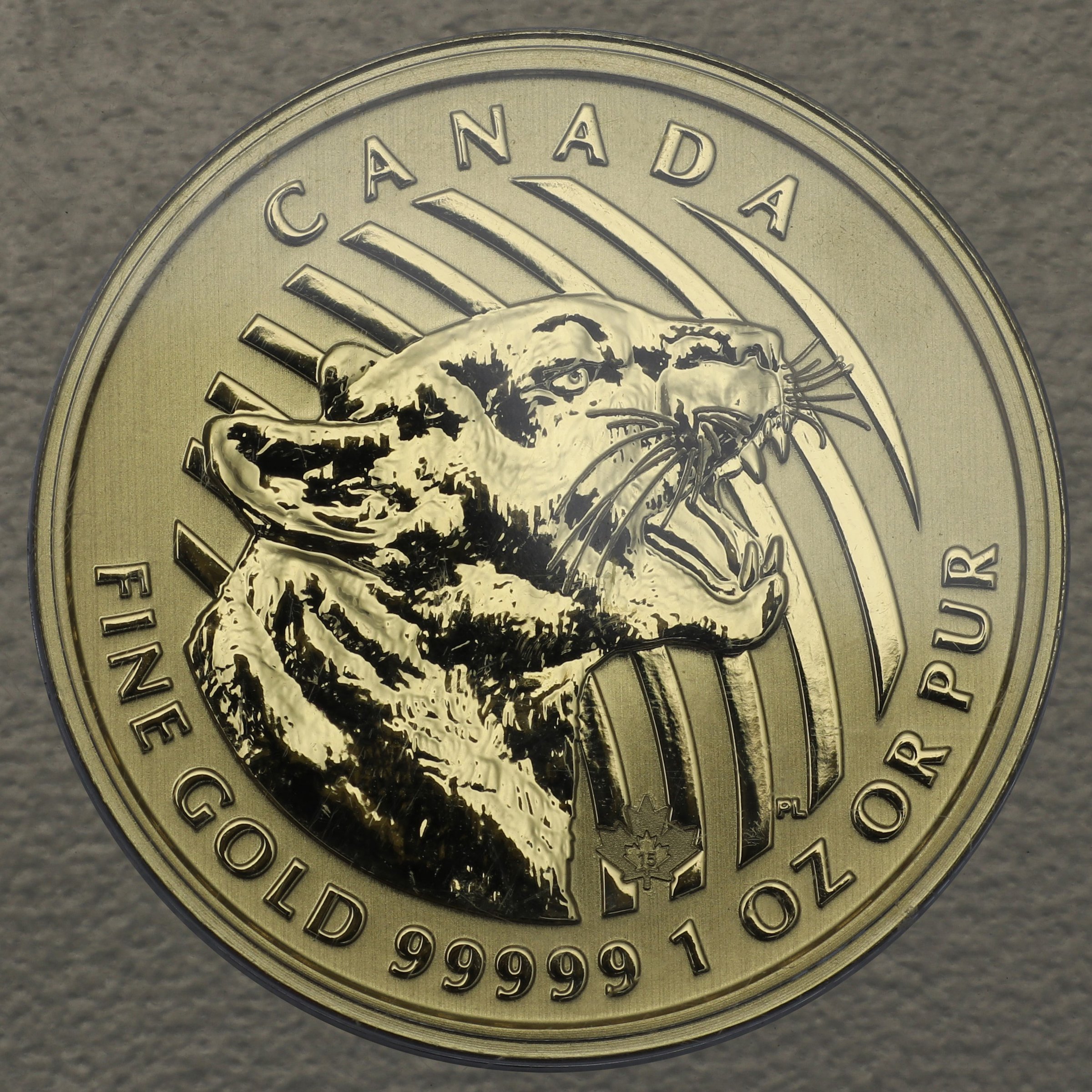 Goldmünze 1oz "Growling Cougar" 2015 Call of the wild (Kanada) - Hauptansicht