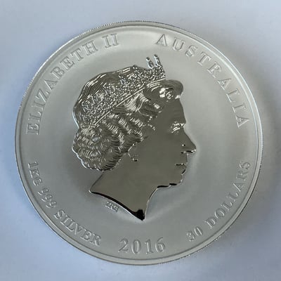 Silbermünze 1kg "Affe" 2016 Lunar II – Year of the Monkey (Australien) - Miniaturansicht 2