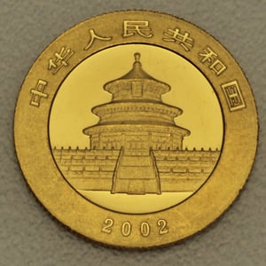 Goldmünze 1/4oz "Panda" 2002 (China) - Miniaturansicht 2