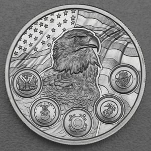 Silbermedaille 2oz "Military Service Appreciation" (USA) - Miniaturansicht 1