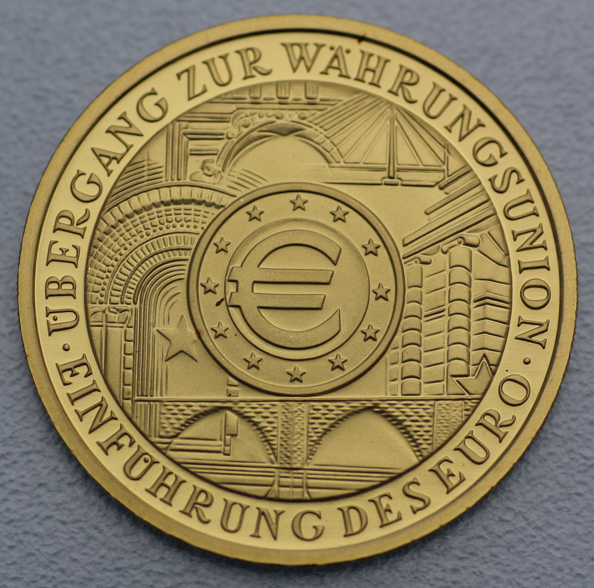Goldmünze 100 Euro "Euro-Einführung" 2002 (Deutschland) - Hauptansicht