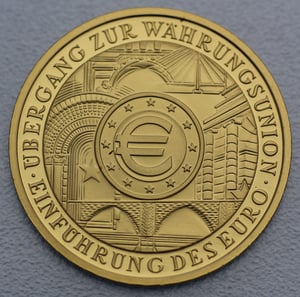 Goldmünze 100 Euro "Euro-Einführung" 2002 (Deutschland) - Hauptansicht