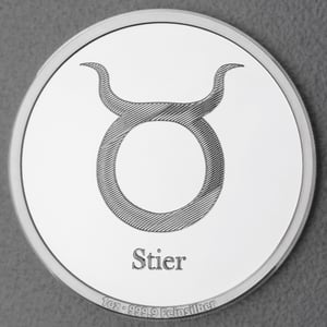 Silbermedaille 1oz "Sternzeichen Stier" Gravurmedaille - Miniaturansicht 1