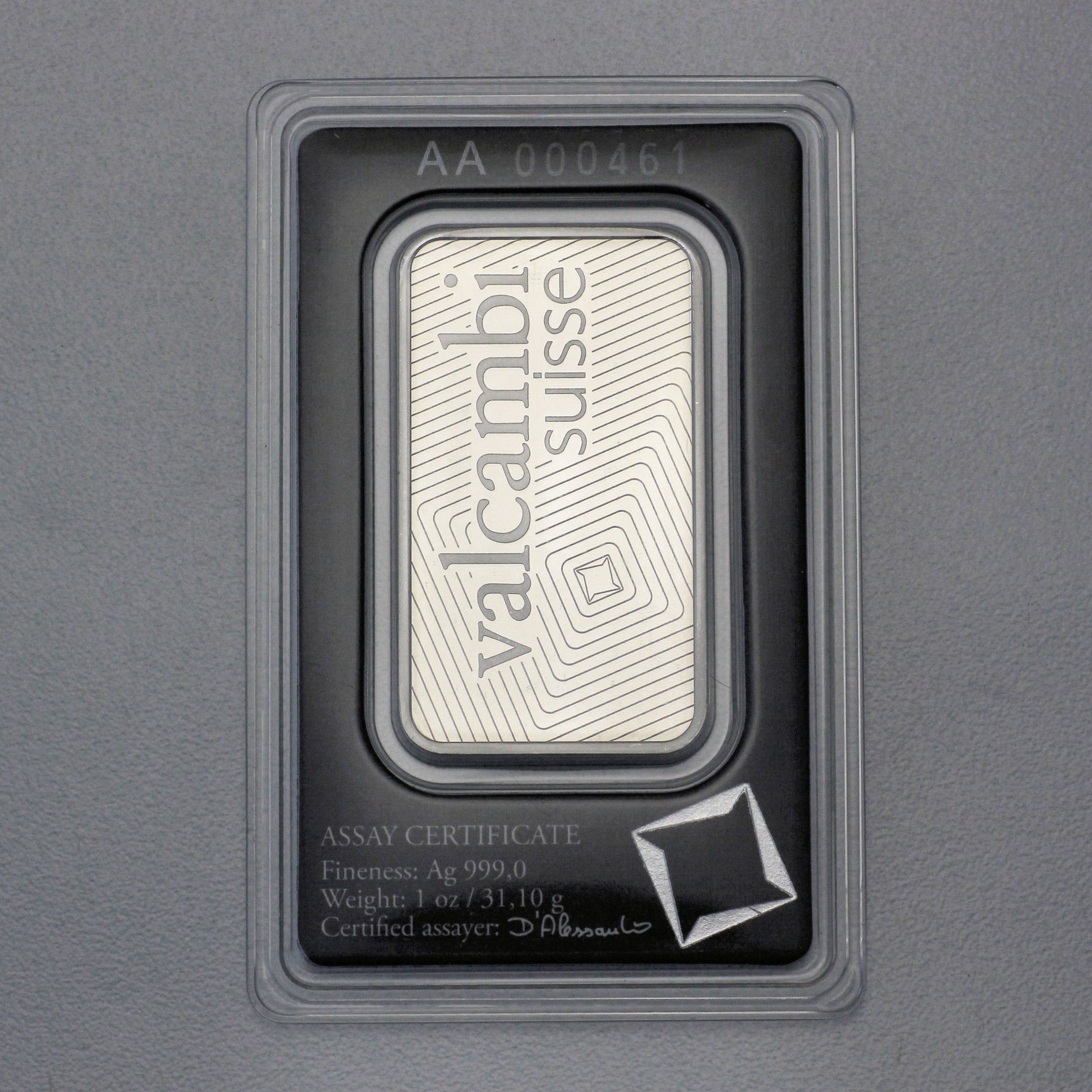Silberbarren 1oz VALCAMBI, Blister - Detailansicht 1