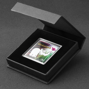 Silberbarren 1oz "Glückwunsch" quadratisch (koloriert) Ottifanten - Miniaturansicht 5