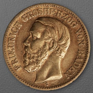 Goldmünze 10 Mark "Friedrich I." 1875-G J.186 (Baden) - Hauptansicht
