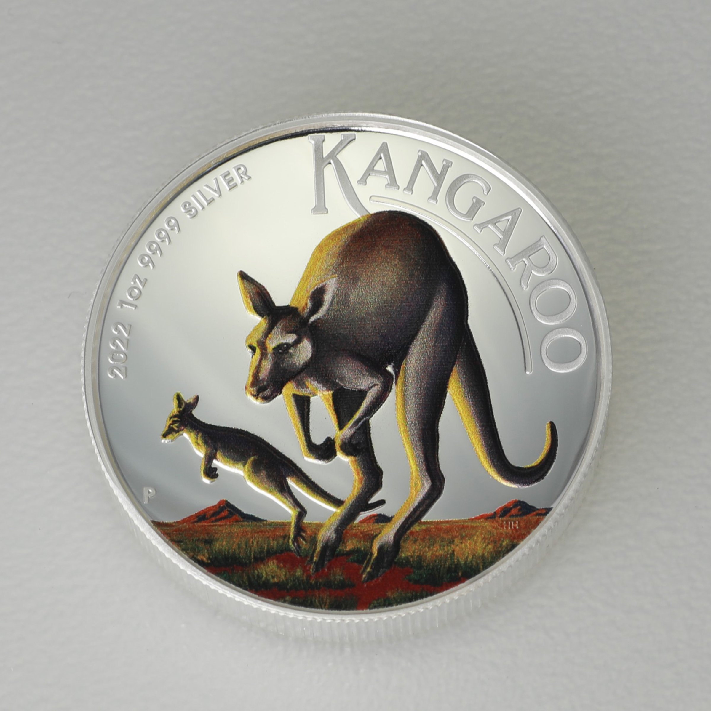 Silbermünze 1oz "Känguru" 2022 (HR/koloriert) (Australien) - Hauptansicht