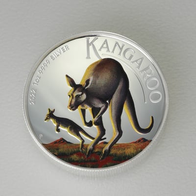 Silbermünze 1oz "Känguru" 2022 (HR/koloriert) (Australien) - Miniaturansicht 1
