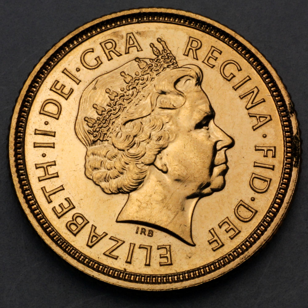 Goldmünze 1/2 Sovereign "Elizabeth II." (Großbritannien) - Hauptansicht