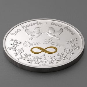 Silbermünze 1oz "One Love" 2024 (PP/koloriert) (Australien) - Miniaturansicht 3