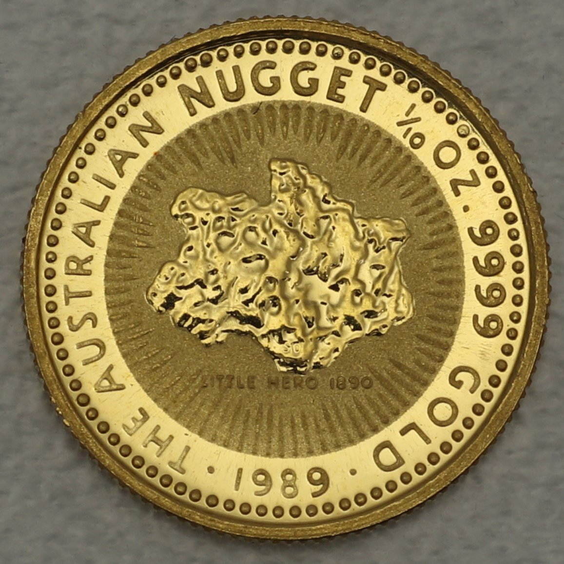 Goldmünze 1/10oz "Australian Nugget" 1989 (Australien) - Hauptansicht