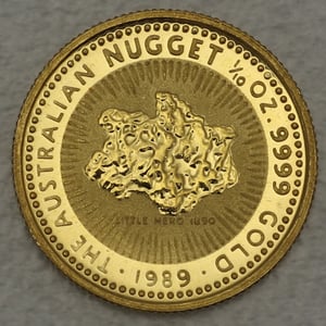 Goldmünze 1/10oz "Australian Nugget" 1989 (Australien) - Hauptansicht