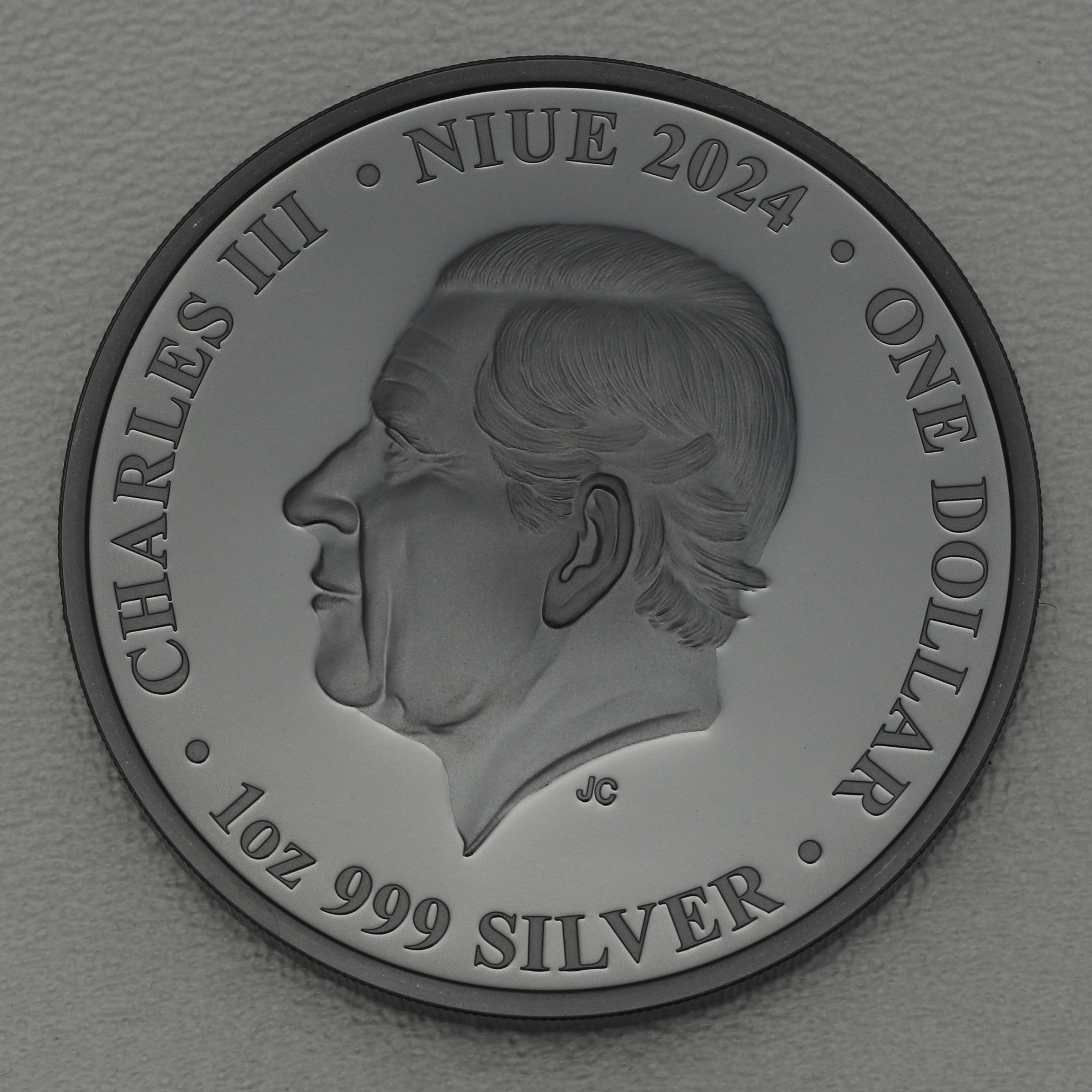 Silbermünze 1oz "Red-Eyed Tree Frog" 2024 Australia at Night (Niue) - Detailansicht 1