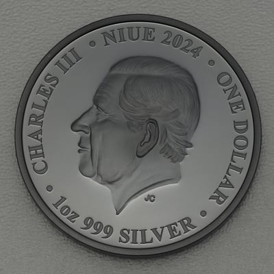Silbermünze 1oz "Red-Eyed Tree Frog" 2024 Australia at Night (Niue) - Miniaturansicht 2